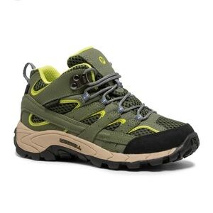 Merrell Kids Unisex Moab 2 Mid Waterproof Hiker Shoes Olive 11W Leather Outdoor